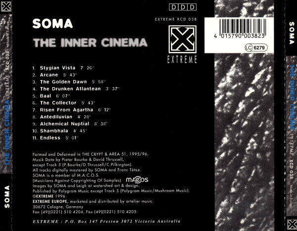 Soma - The Inner Cinema | Extreme (XCD 038) - 2