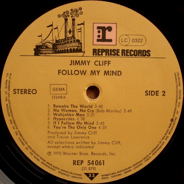 Jimmy Cliff - Follow My Mind | Reprise Records (REP 54 061) - 4 Jimmy Cliff - Follow My Mind | Reprise Records (REP 54 061) - 4