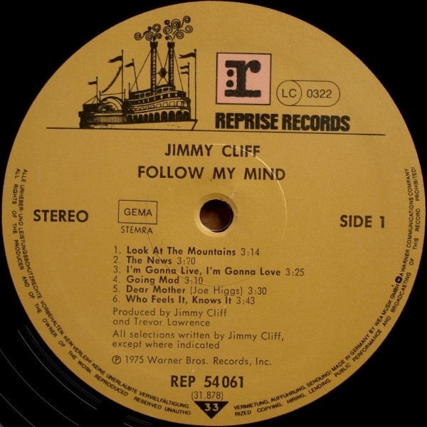 Jimmy Cliff - Follow My Mind | Reprise Records (REP 54 061) - 3 Jimmy Cliff - Follow My Mind | Reprise Records (REP 54 061) - 3