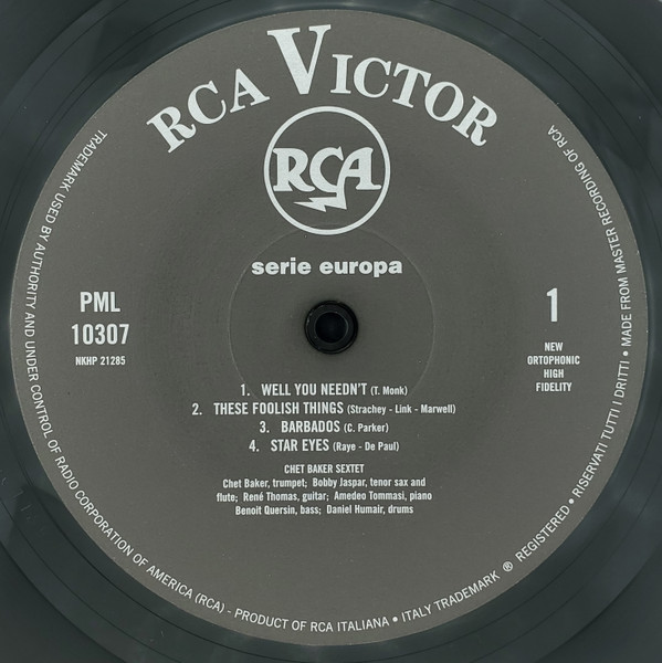 Chet Baker Sextet - Chet Is Back! | RCA Victor (PML 10307) - 4