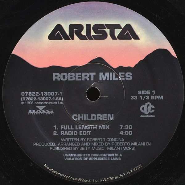 Robert Miles - Children | Arista (07822-13007-1) - 3