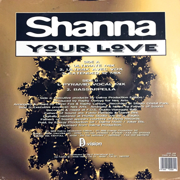 Shanna - Your Love - The Remixes | D:vision Records (DVR 089) - 2 Shanna - Your Love - The Remixes | D:vision Records (DVR 089) - 2