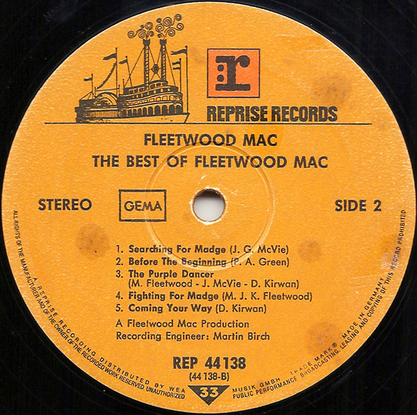 Fleetwood Mac - The Best Of Fleetwood Mac | Reprise Records (REP 44138) - 4 Fleetwood Mac - The Best Of Fleetwood Mac | Reprise Records (REP 44138) - 4