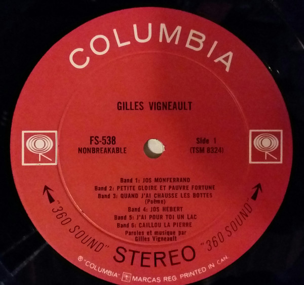 Gilles Vigneault - Gilles Vigneault [Vinyl] | Columbia (FS-538) - 3
