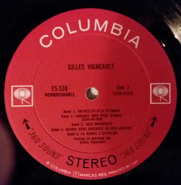 Gilles Vigneault - Gilles Vigneault [Vinyl] | Columbia (FS-538) - 4