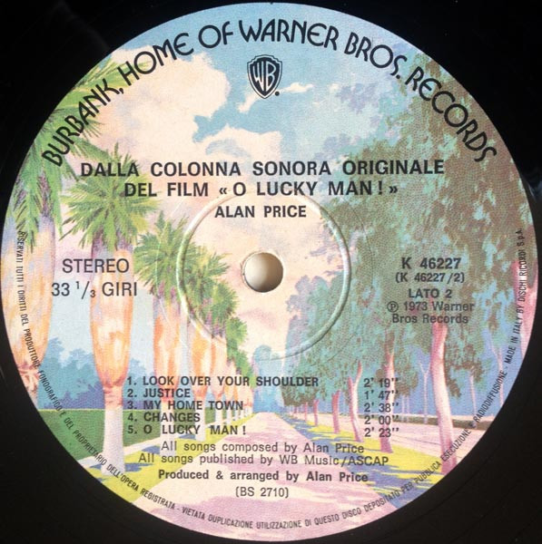 Alan Price - O Lucky Man ! - Colonna Sonora Originale Del Film | Warner Bros. Records (K 46227) - 4 Alan Price - O Lucky Man ! - Colonna Sonora Originale Del Film | Warner Bros. Records (K 46227) - 4