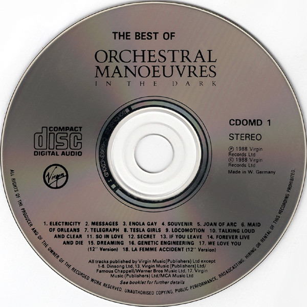 Orchestral Manoeuvres In The Dark - The Best Of OMD | Virgin (CDOMD 1) - 3