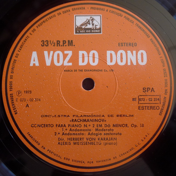 Sergei Vasilyevich Rachmaninoff / César Franck - Alexis Weissenberg · Herbert von Karajan - Berliner Philharmoniker - Piano Concerto No. 2 / Symphonic Variations | His Master's Voice (8E 07302374) - 2 Sergei Vasilyevich Rachmaninoff / César Franck - Alexis Weissenberg · Herbert von Karajan - Berliner Philharmoniker - Piano Concerto No. 2 / Symphonic Variations | His Master's Voice (8E 07302374) - 2