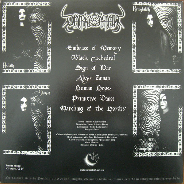 Darkestrah - Embrace Of Memory | No Colours Records (NC 097) - 2 Darkestrah - Embrace Of Memory | No Colours Records (NC 097) - 2