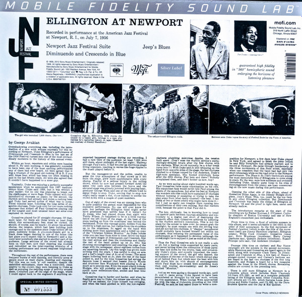 Duke Ellington And His Orchestra - Ellington At Newport (MOFI - Limited Edition - Numbered) [Vinyl] | Mobile Fidelity Sound Lab (MOFI 1-035) - 2