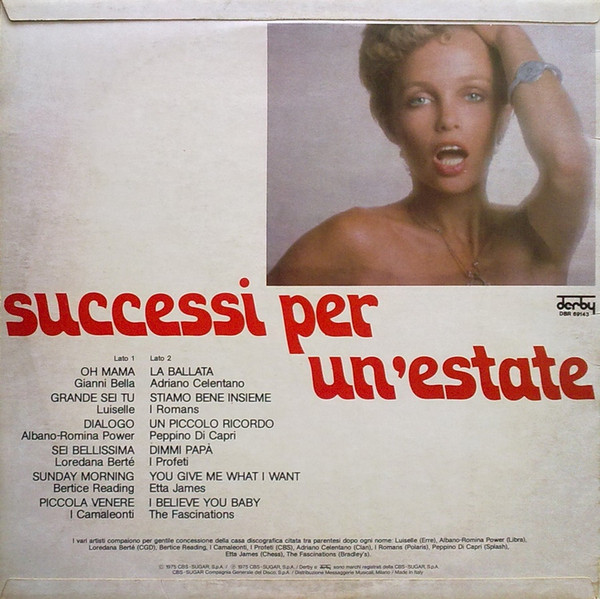 Various - Successi Per Un'Estate | Derby (DBR 69143) - 2