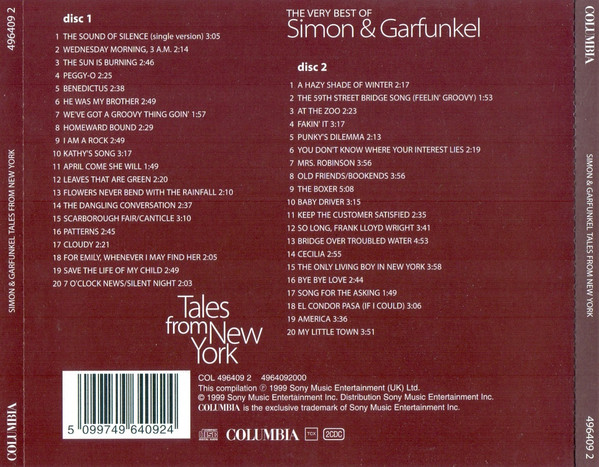 Simon & Garfunkel - Tales From New York: The Very Best Of Simon & Garfunkel | Columbia (COL 496409 2) - 2