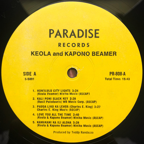 Keola & Kapono Beamer - Honolulu City Lights | Paradise Productions (SLP-808) - 3 Keola & Kapono Beamer - Honolulu City Lights | Paradise Productions (SLP-808) - 3