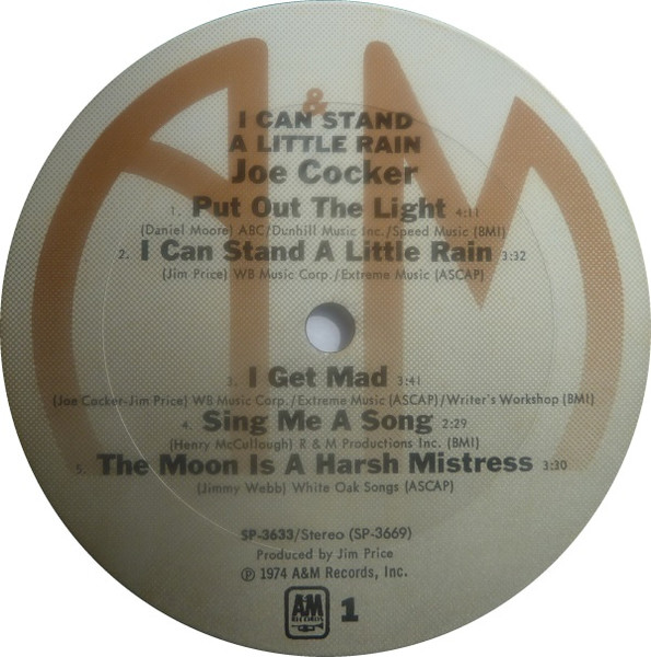 Joe Cocker - I Can Stand A Little Rain | A&M Records (SP-3633) - 3 Joe Cocker - I Can Stand A Little Rain | A&M Records (SP-3633) - 3