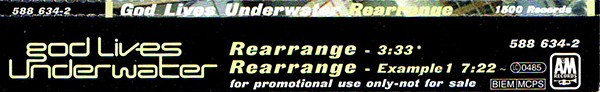 God Lives Underwater - Rearrange | 1500 Records (588 634-2) - 2