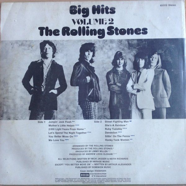 The Rolling Stones - Big Hits Volume 2 | Decca (63 512) - 2