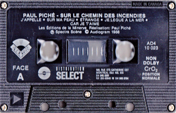Paul Piché - Sur Le Chemin Des Incendies [Cassette] | Audiogram (AD4 10 023) - 3