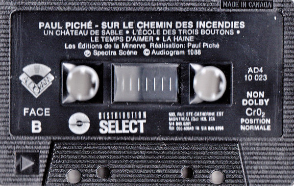 Paul Piché - Sur Le Chemin Des Incendies [Cassette] | Audiogram (AD4 10 023) - 4