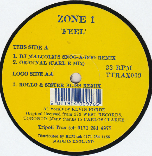 Zone 1 - Feel | Tripoli Trax (TTRAX009)