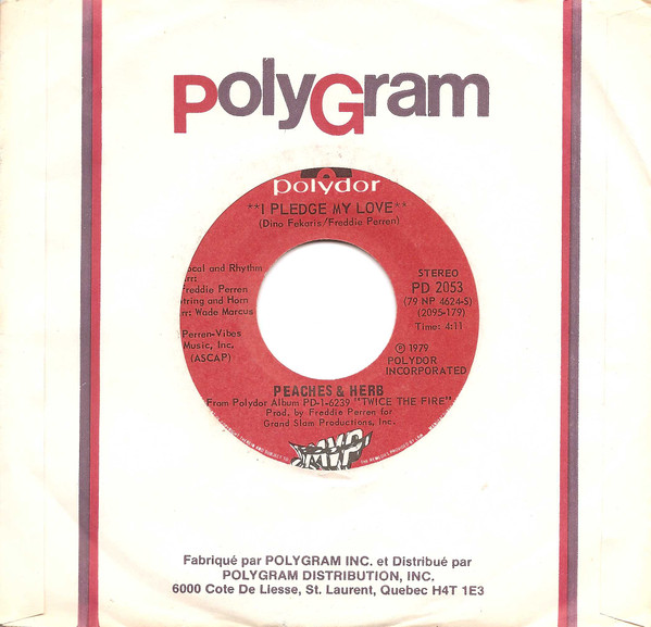 Peaches & Herb - I Pledge My Love (7") [Vinyl] | Polydor (PD 2053) - 3