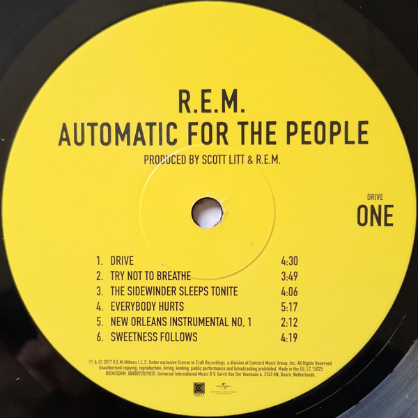 R.E.M. - Automatic For The People | Craft Recordings (0888072029835) - 2