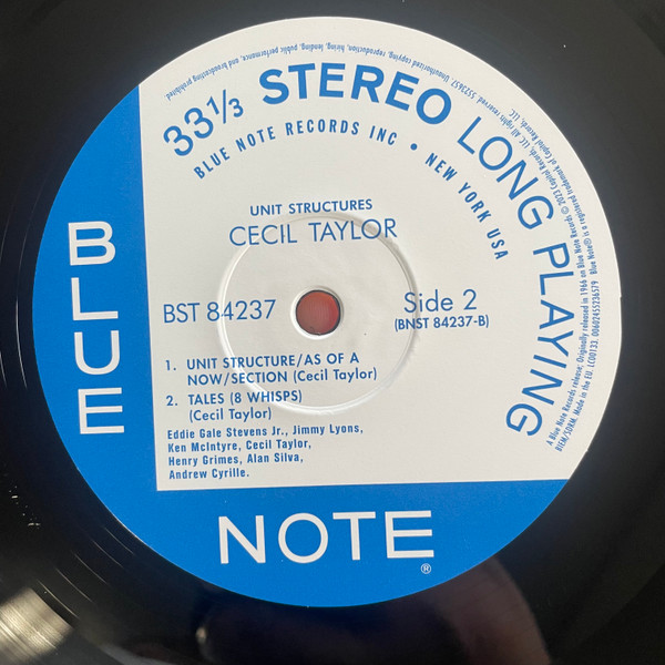 Cecil Taylor - Unit Structures | Blue Note (5523657) - 3