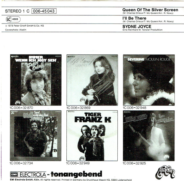 Sydne Joyce - Queen Of The Silver Screen | Aladin (1C 006-45 043)