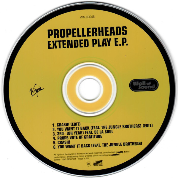 Propellerheads - Extended Play E.P. | Wall Of Sound (WALLD045) - 4 Propellerheads - Extended Play E.P. | Wall Of Sound (WALLD045) - 4