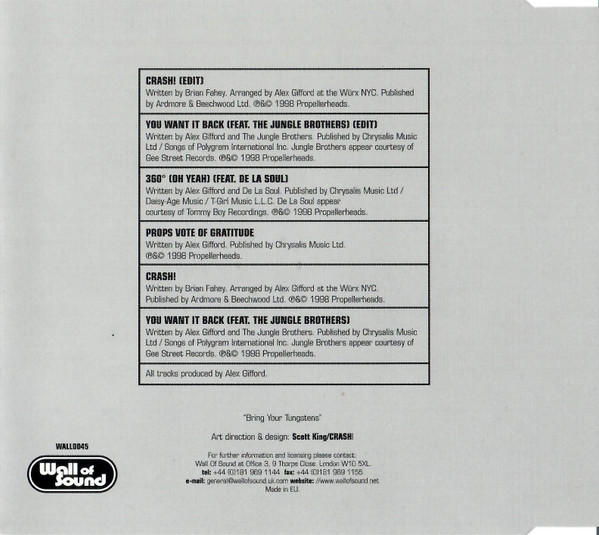 Propellerheads - Extended Play E.P. | Wall Of Sound (WALLD045) - 2 Propellerheads - Extended Play E.P. | Wall Of Sound (WALLD045) - 2