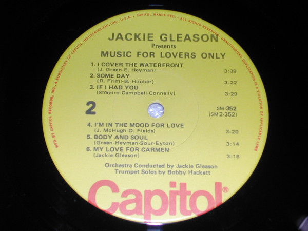 Jackie Gleason - Music For Lovers Only | Capitol Records (SM-352) - 4 Jackie Gleason - Music For Lovers Only | Capitol Records (SM-352) - 4