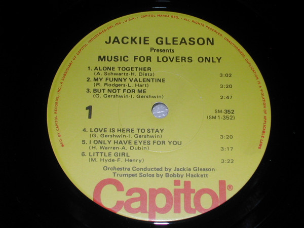 Jackie Gleason - Music For Lovers Only | Capitol Records (SM-352) - 3 Jackie Gleason - Music For Lovers Only | Capitol Records (SM-352) - 3