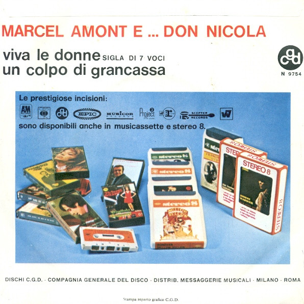 Marcel Amont E... Don Nicola - Viva Le Donne | CGD (N 9754) - 2