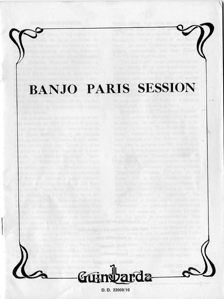 Wendy Miller , Jean-Marie Redon , Jean-Marc Andrès , Christian Séguret , Pierre Bensusan , Mike Lilly , Jim Rooney , Jean-Claude Druot , Bill Keith - Banjo Paris Session | Guimbarda (DD-22009/10) - 4
