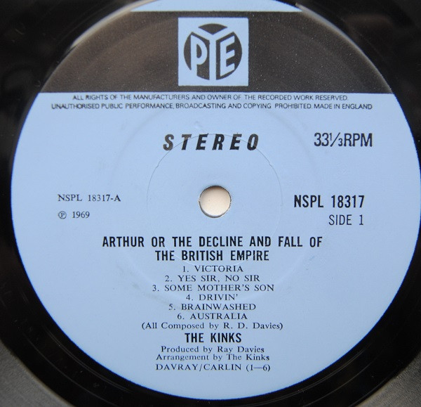The Kinks - Arthur Or The Decline And Fall Of The British Empire | Pye Records (NSPL 18317) - 2