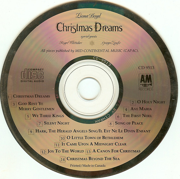 Liona Boyd - Christmas Dreams | A&M Records (CD 9513) - 3 Liona Boyd - Christmas Dreams | A&M Records (CD 9513) - 3