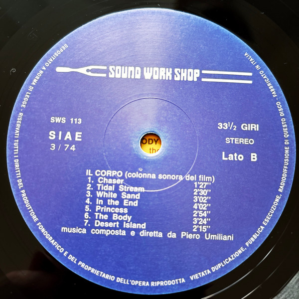 Piero Umiliani - Il Corpo (Colonna Sonora Del Film) | Schema (SCEB923 LP) - 4 Piero Umiliani - Il Corpo (Colonna Sonora Del Film) | Schema (SCEB923 LP) - 4