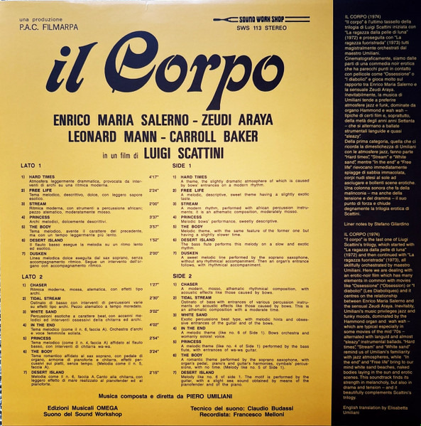 Piero Umiliani - Il Corpo (Colonna Sonora Del Film) | Schema (SCEB923 LP) - 2 Piero Umiliani - Il Corpo (Colonna Sonora Del Film) | Schema (SCEB923 LP) - 2