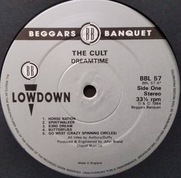 The Cult - Dreamtime | Beggars Banquet (BBL 57) - 3 The Cult - Dreamtime | Beggars Banquet (BBL 57) - 3