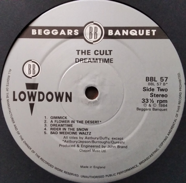 The Cult - Dreamtime | Beggars Banquet (BBL 57) - 4 The Cult - Dreamtime | Beggars Banquet (BBL 57) - 4