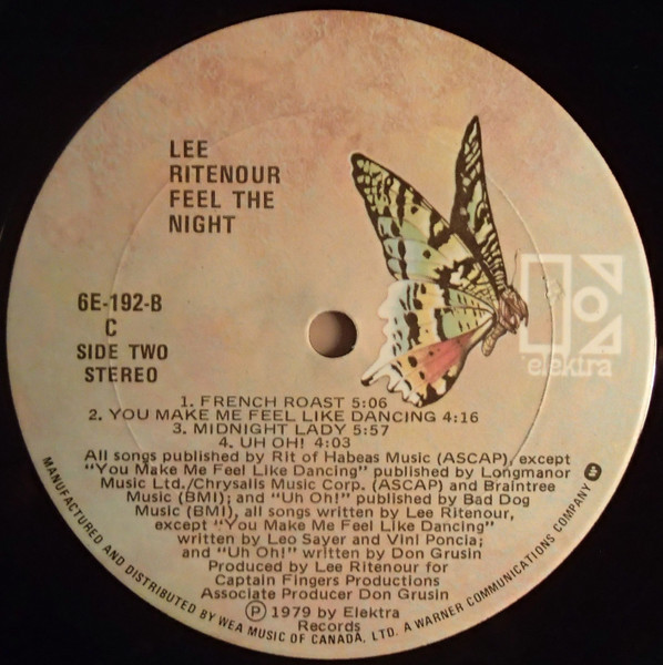 Lee Ritenour - Feel The Night | Elektra (6E-192) - 4 Lee Ritenour - Feel The Night | Elektra (6E-192) - 4