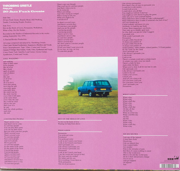 Throbbing Gristle - 20 Jazz Funk Greats | Mute (TGLP4) - 2