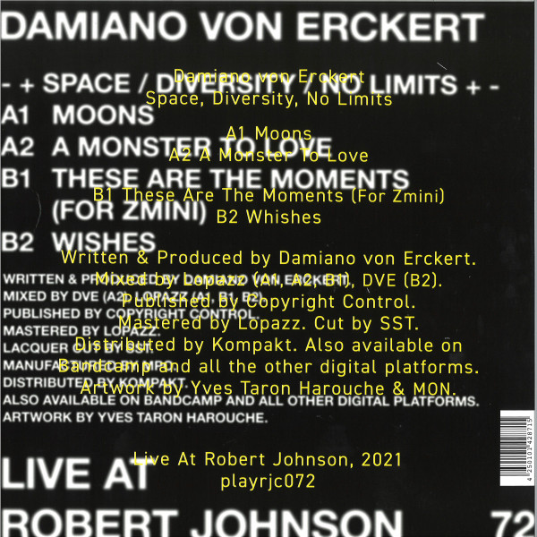 Damiano von Erckert - Space, Diversity, No Limits | Live At Robert Johnson (Playrjc 072) - 2 Damiano von Erckert - Space, Diversity, No Limits | Live At Robert Johnson (Playrjc 072) - 2