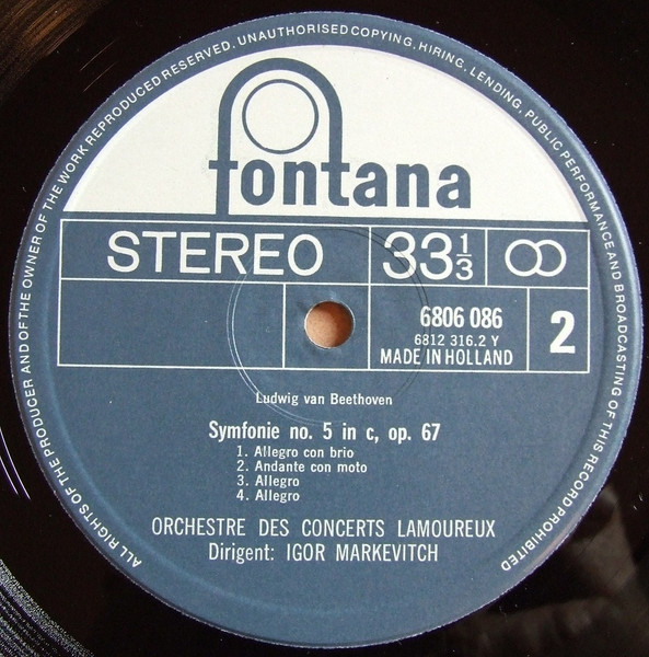 Ludwig van Beethoven - Wiener Symphoniker , Orchestre Des Concerts Lamoureux , Willem Van Otterloo , Igor Markevitch , Nikita Magaloff - Pianoconcert Èn Symfonie No. 5 | Fontana (6806 086) - 3 Ludwig van Beethoven - Wiener Symphoniker , Orchestre Des Concerts Lamoureux , Willem Van Otterloo , Igor Markevitch , Nikita Magaloff - Pianoconcert Èn Symfonie No. 5 | Fontana (6806 086) - 3
