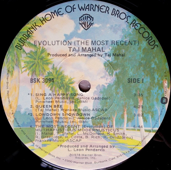 Taj Mahal - Evolution (The Most Recent) | Warner Bros. Records (BSK 3094) - 3 Taj Mahal - Evolution (The Most Recent) | Warner Bros. Records (BSK 3094) - 3