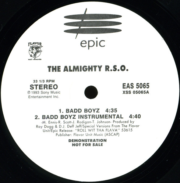 The Almighty RSO - Badd Boyz | Epic (EAS   5065)