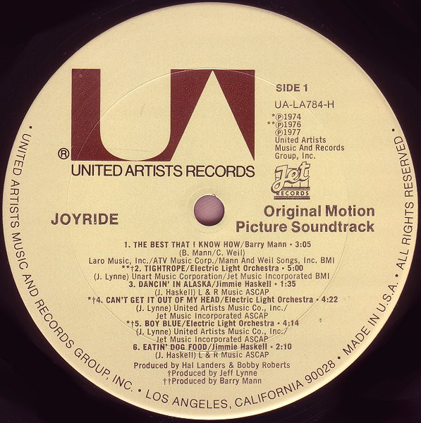 Various - Joyride (Original Motion Picture Sound Track) | United Artists Records (UA-LA784-H) - 3