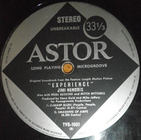 Jimi Hendrix - Original Soundtrack Of The Motion Picture "Experience" | Astor (TVS-1001) - 3 Jimi Hendrix - Original Soundtrack Of The Motion Picture "Experience" | Astor (TVS-1001) - 3