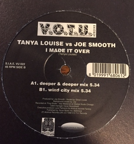 Tanya Louise vs. Joe Smooth - I Made It Over | V.O.T.U. Records (Voice Of The Underground Records) (VU 022) - main Tanya Louise vs. Joe Smooth - I Made It Over | V.O.T.U. Records (Voice Of The Underground Records) (VU 022) - main