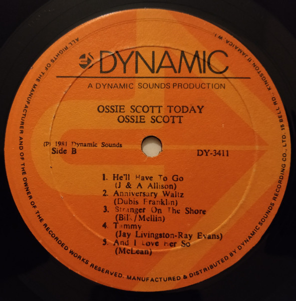 Ossie Scott - Today | Dynamic Sounds (DY-3411) - 4 Ossie Scott - Today | Dynamic Sounds (DY-3411) - 4