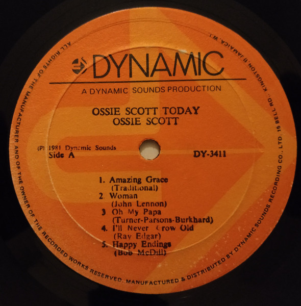 Ossie Scott - Today | Dynamic Sounds (DY-3411) - 3 Ossie Scott - Today | Dynamic Sounds (DY-3411) - 3